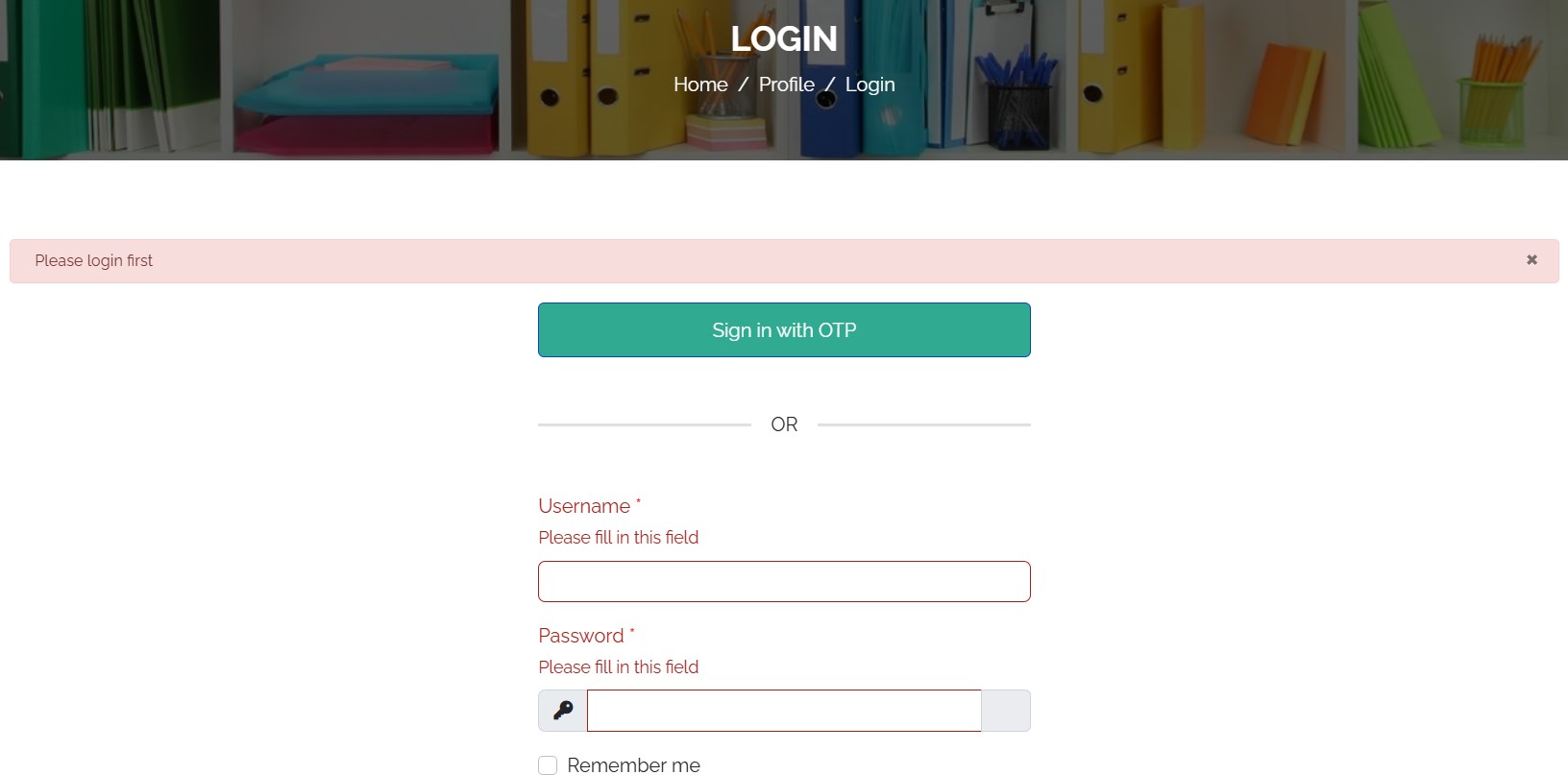 Login